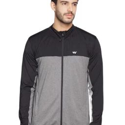 Wildcraft Grey Regular Fit Colour Block Sports Jacket-picture-4