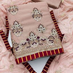 HERE&NOW Embellished Unstitched Dress Material-picture-27