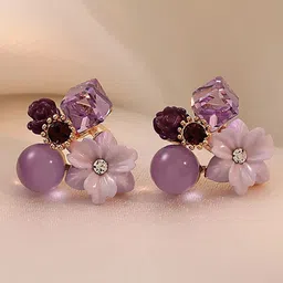 Celestique Korean Floral Shaped Studs-image-30