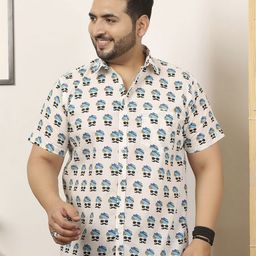 bigbanana Men Graphic Printed Plus Size Casual Shirt-image-58