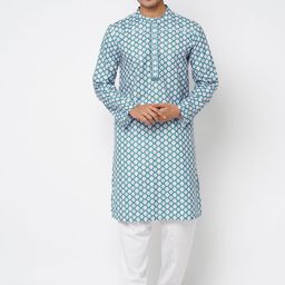 Arch element Men Ethnic Motifs Printed Thread Work Kurta-picture-46