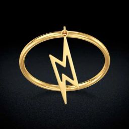 Joyalukkas Yuva Collection Adorable Hanging Lingtning-shape 18k Gold Casual Ring for Women-image-2