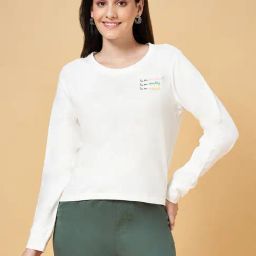 Honey by Pantaloons Cream Printed Sweatshirt-image-5