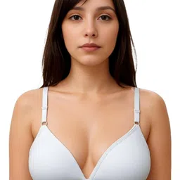 Blush Lado White Non-Wired Lightly Padded Seamless Everyday Bra-picture-16
