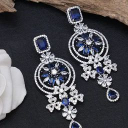 Karatcart Blue Drop Earrings for Women-image-46
