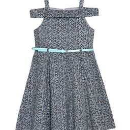 CACA CINA Girls Multicoloured Printed Fit and Flare Dress-image-43