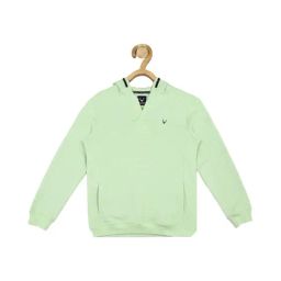 Allen Solly Junior Light Green Striped Full Sleeves Sweatshirt-image-24
