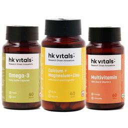 HealthKart HK Vitals Multivitamin & Omega 3 & Calcium 60 Tabs Combo-2
