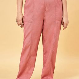 Honey Curvytude by Pantaloons Women Tapered Fit High-Rise Trousers-image-33