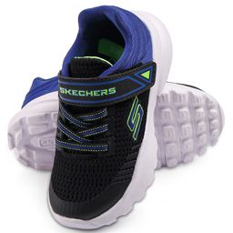 Skechers Razor Flex Mezder Casual Shoes with Velcro Closure - Black & Royal Blue-image-14