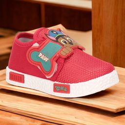 Lil Lollipop Dog Applique Detailed Velcro Closure Shoes - Red-image-75