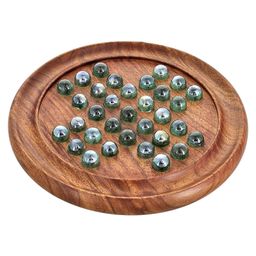 THEPUZZL.CO- Brainvita Wooden Solitaire Board Game with Glass Marbles | Brainvita Game for Kids & Adults | Brain Teaser for Kids| Brain Game for Kids | Classic Wooden Puzzle-11