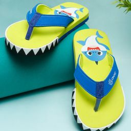 ONYC Premium Shark V-Shape Flip-Flops With Foxing For Boys And Girls (Lime Green) 5-6 Years - Lime Green-image-40