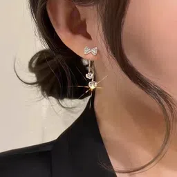 TheVineGirl Gold-Plated Cubic Zirconia Alloy Earrings-picture-34