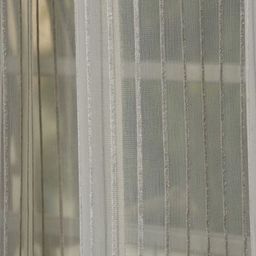 Aura Grey Set of 2 Striped Sheer Window Curtain image 3