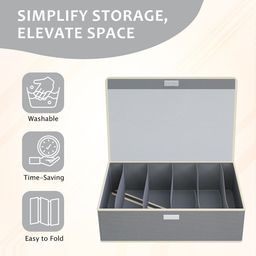 aura Kuber Industries Grey Set of 2 Regular Drawer Organiser Organisers image 2