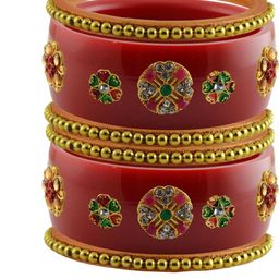 Vidhya Kangan Brass Crystals Bangle-image-92