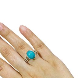 GenZcomplex Brass Turquoise Finger Ring-51