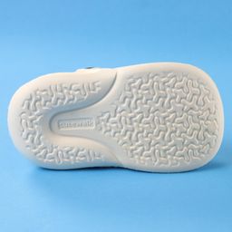 Cute Walk by Babyhug Back Strap Closure Clogs with Spaceship Applique - White image 5