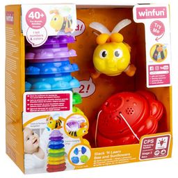 Winfun Stack 'N Learn Bee and Sunflowers | Fun & Activity Toy | Sound & Light effect | Included Batteries | Multicolor | Age 5M+ image 5