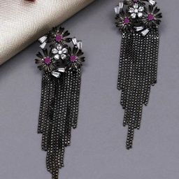 Karatcart Pink Drop Earrings for Women-47