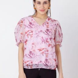 Zink London Pink Printed Top-picture-37