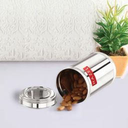 HAZEL Silver & Transparent Stainless Steel Multipurpose Container With Lid (0.8 L)-39