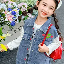 LULU & SKY Girls Floral without Denim Jacket-image-75