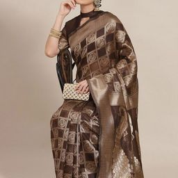 Anouk Rustic Kalamkari Zari Patola Saree-image-26
