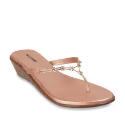Walkway Women's Pink Thong Wedges-image-93