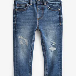 NEXT Boys Mildly Distressed Light Fade Stretchable Jeans-image-6