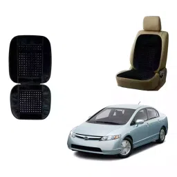 Auto Pearl Polyester, Cotton Vehicle Seating Pad For Honda Civic Black-picture-0