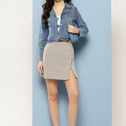 CORSICA Women Blue Cotton Denim Jacket-picture-11
