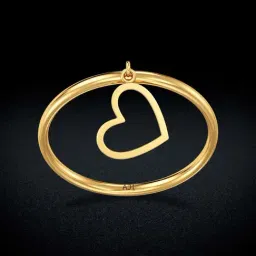 Joyalukkas Yuva Collection Playful Hanging Heart 18k Gold Casual Ring for Women-image-18