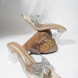 The White Pole Women's Golden Casual Sandals-picture-7