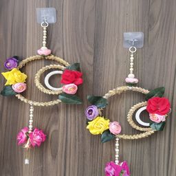 Sellplus 2Pc Beige & Pink Hanging Festive Decor-image-16