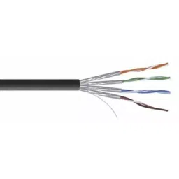RS PRO Ethernet Cable Cat7 U/FTP Black LSZH Sheath 100 m Low Smoke Zero Halogen (LSZH), 1135904-13