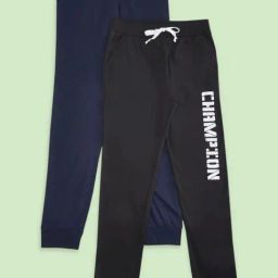 Pantaloons Junior Navy & Black Cotton Printed Trackpants-image-25