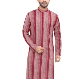 Authentics Men Striped Thread Work Kurta-38