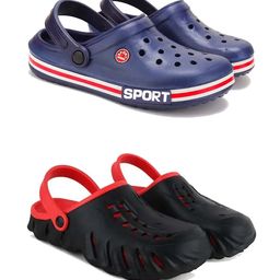 DRACKFOOT Men Set of 2 Self Design Clogs-picture-58
