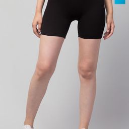Attire Zone Women Pack of 2 Skinny Fit Low-Rise Cycling Sports Shorts-image-90
