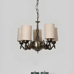 Devansh Beige & Black Quirky Ceiling Lamp-picture-51