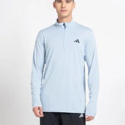 Adidas Blue Regular Fit Printed Sweatshirt-image-55