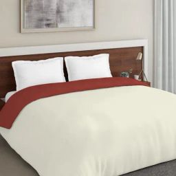DDECOR Live Beautiful White & Brown Cotton 180 TC Double Comforter - Set of 1-28
