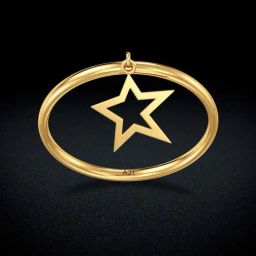 Joyalukkas Yuva Collection Cute Drooping Shining Star 18k Gold Casual Ring for Women-image-32