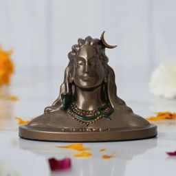 eCraftIndia Bronze Bronze Handcrafted Adiyogi Shiva Idol-image-6