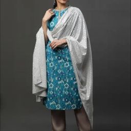 Aurelia Silver Printed Dupatta-29