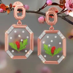 Joyalukkas 18k Gold Enchanting Diamond Drop Earrings-image-57
