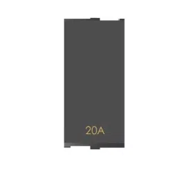Norwood Crysta 20 A 1 Module 1 Way Polycarbonate Switch Dark Grey, RV 501020-40