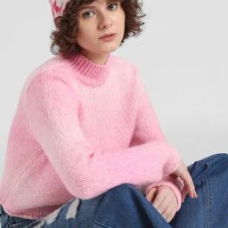 Only Pink Regular Fit Sweater-22